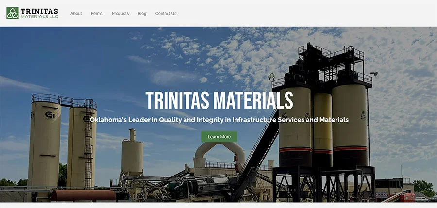 Trinitas Materials LLC website homepage