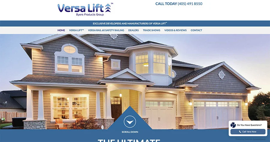 website for Versa Lift